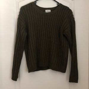 Olive Crochet Sweater
